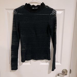 Zara Black Knitted Top